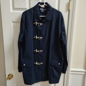 Like new Polo Ralph Lauren Fireman Jacket Navy Sailorman Latches Cotton men's L